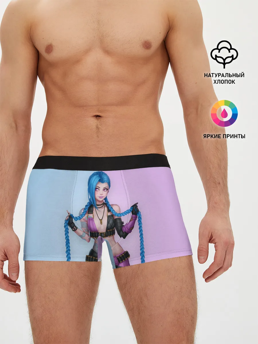 Мужские трусы боксеры / League of Legends Jinx