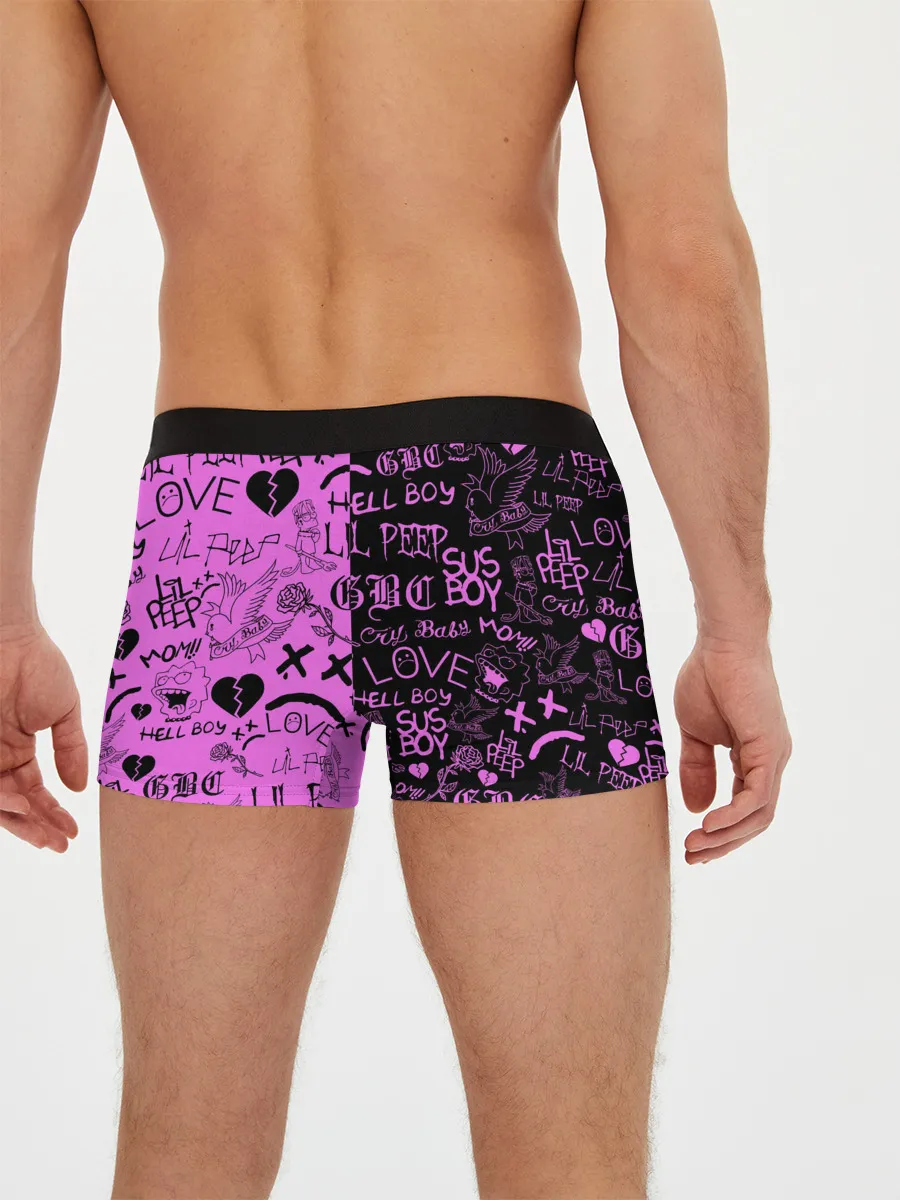 Мужские трусы боксеры / LIL PEEP LOGOBOMBING BLACK PINK