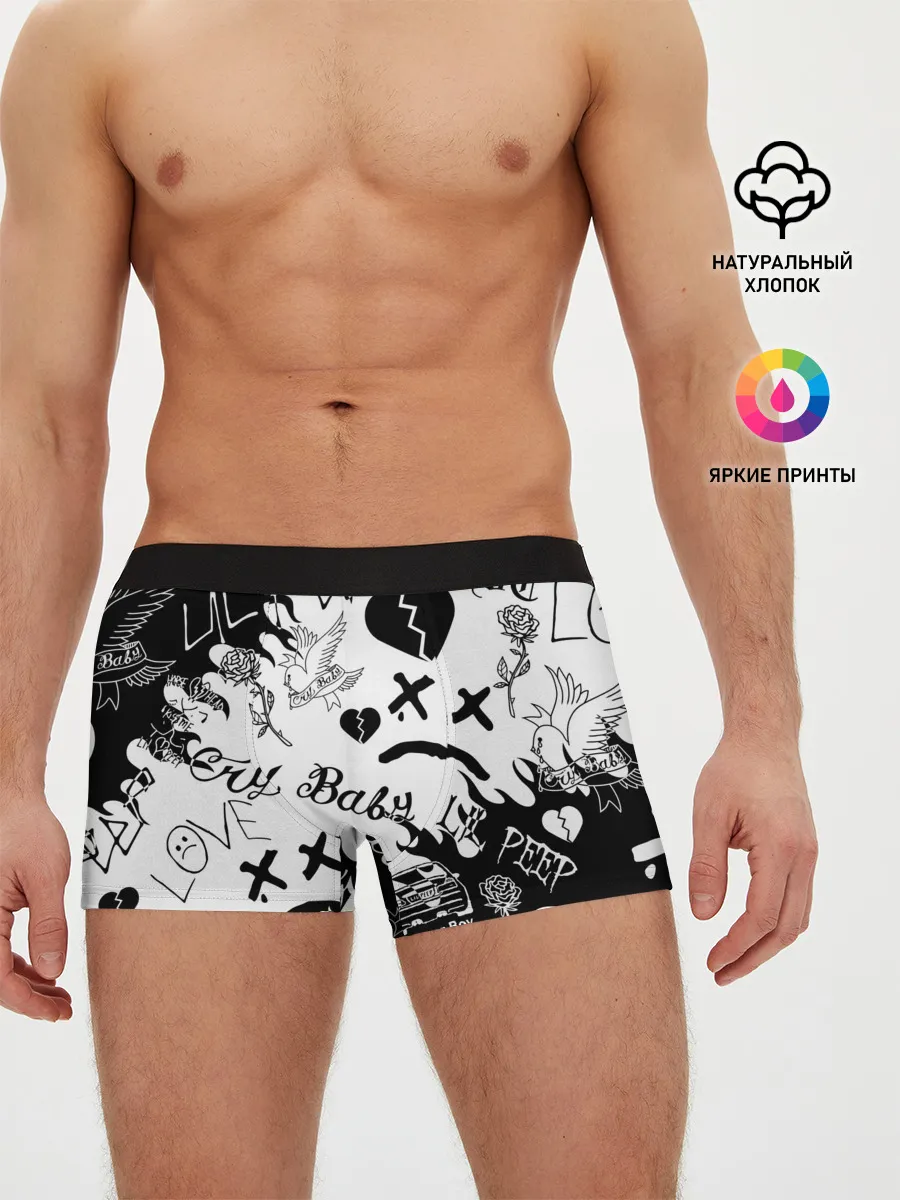 Мужские трусы боксеры / LIL PEEP | ЛИЛ ПИП