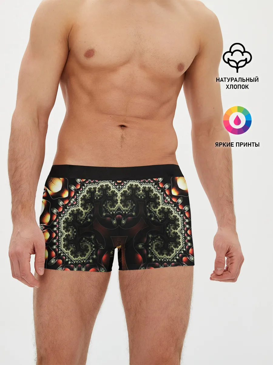 Мужские трусы боксеры / ФРАКТАЛЬНЫЙ ОПТИЧЕСКИЙ УЗОР