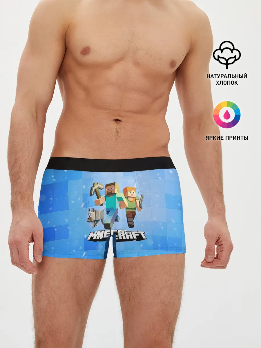 Мужские трусы боксеры / Minecraft / Майнкрафт