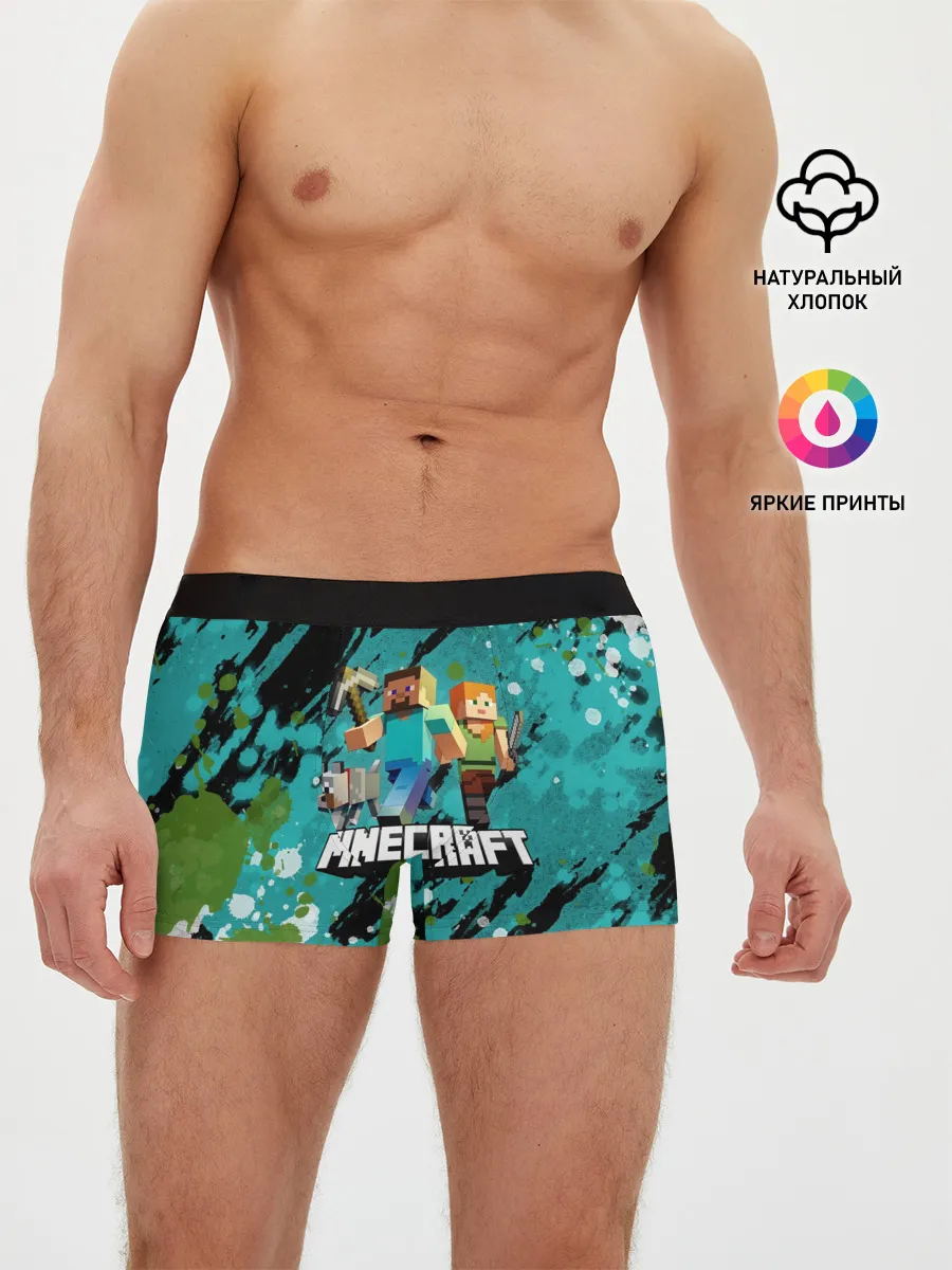 Мужские трусы боксеры / Minecraft / Майнкрафт