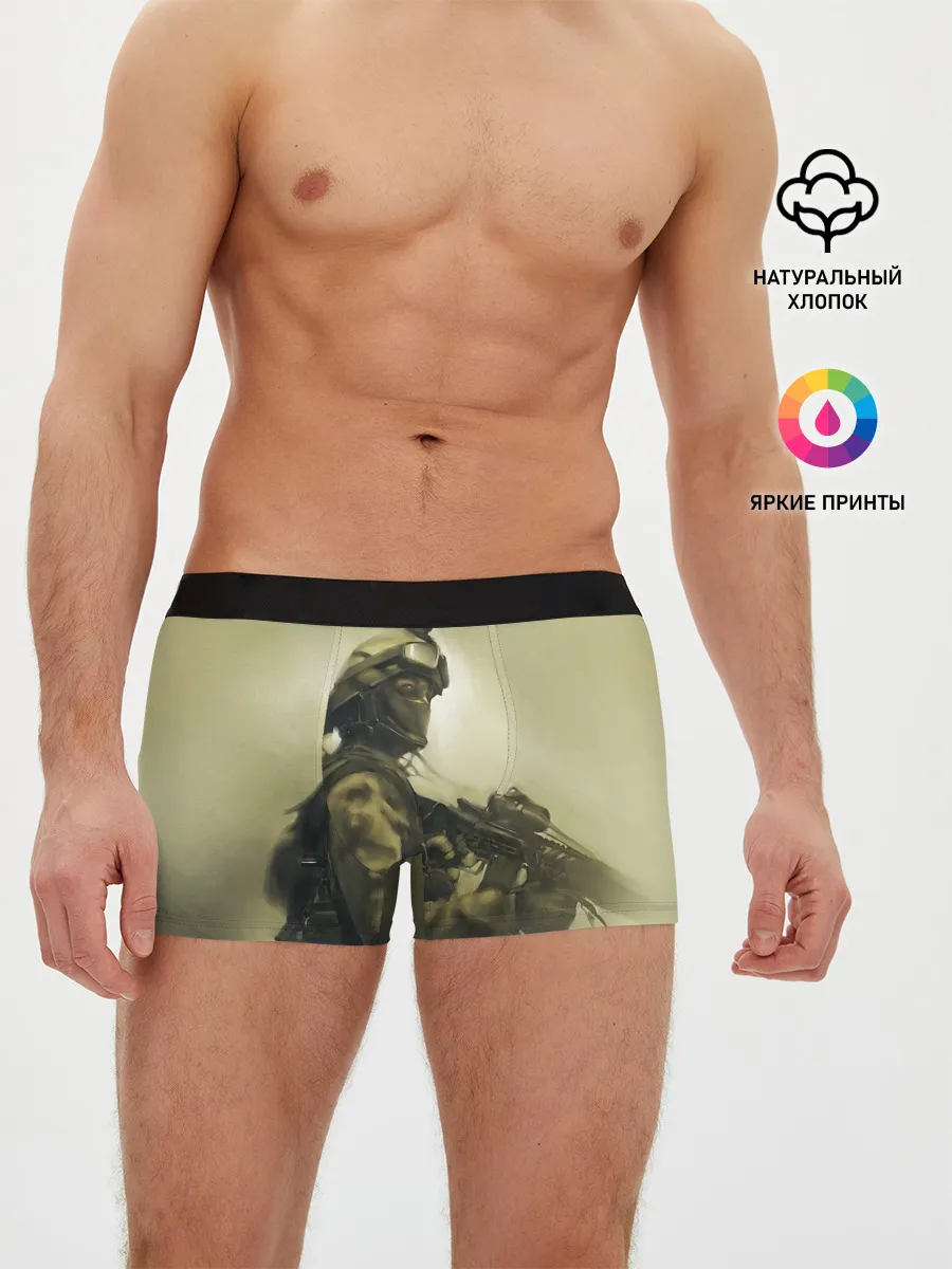 Мужские трусы боксеры / Военный