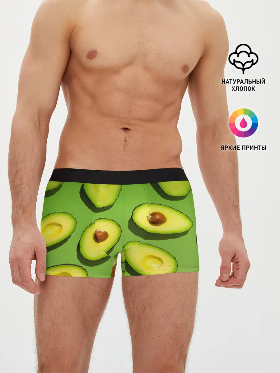Мужские трусы боксеры / АВАКАДО ПАТТЕРН.