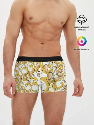 Мужские трусы боксеры / Корги