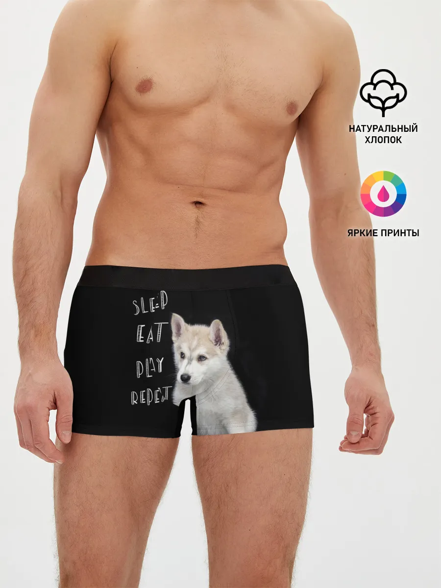 Мужские трусы боксеры / Sleep Eat Play Repeat