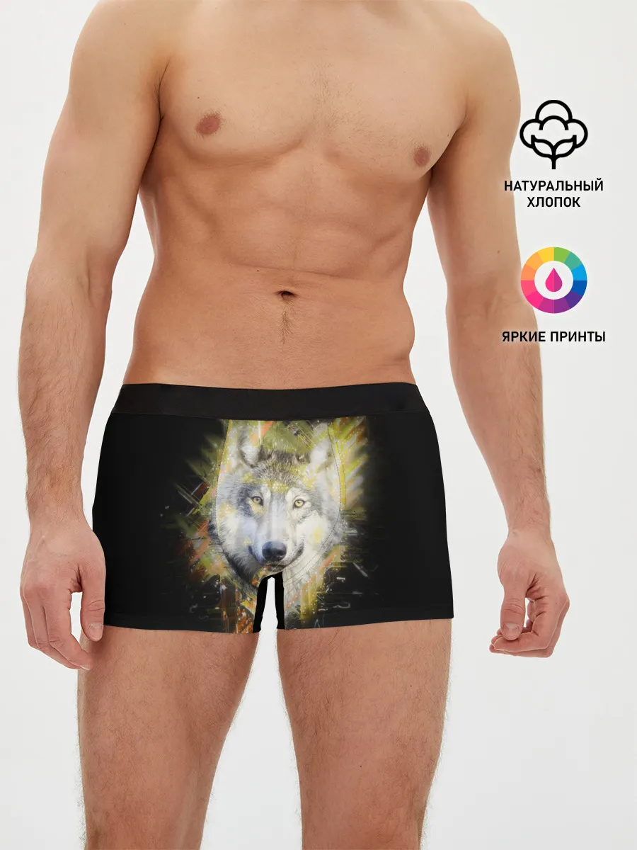 Мужские трусы боксеры / Волчий тотем