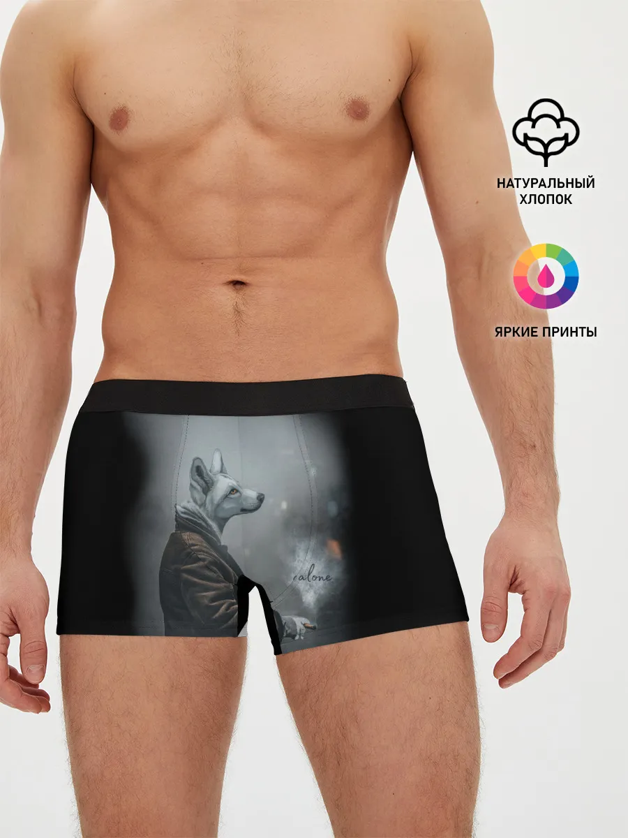 Мужские трусы боксеры / Одинокий волк