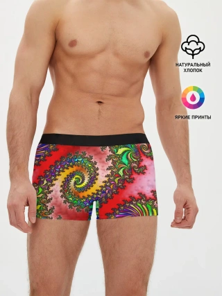 Мужские трусы боксеры / ФРАКТАЛЬНЫЙ УЗОР