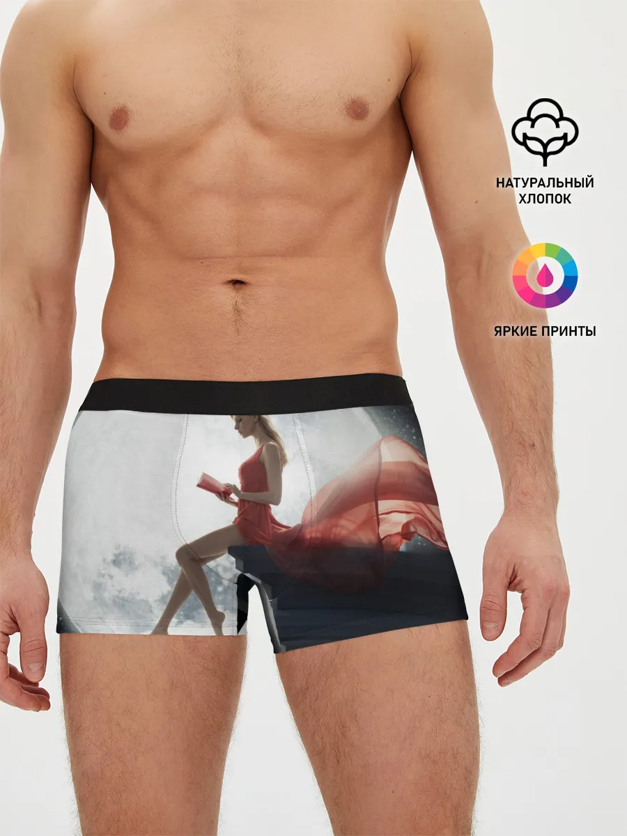 Мужские трусы боксеры / На Луне