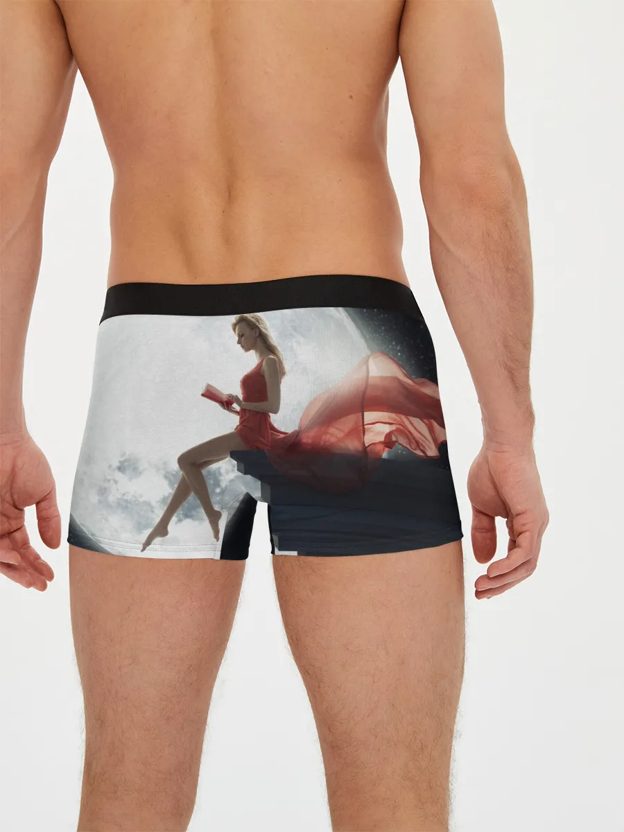 Мужские трусы боксеры / На Луне