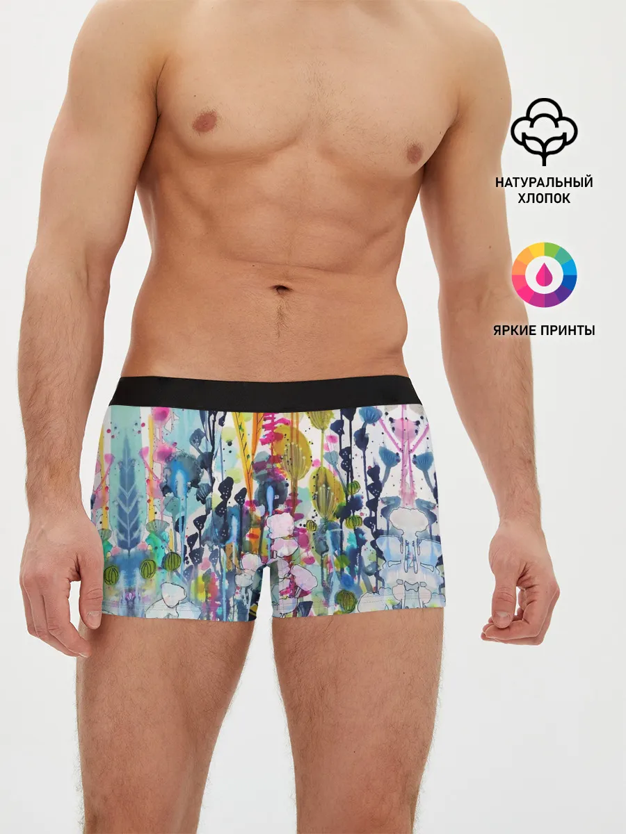 Мужские трусы боксеры / Watercolor Flowers