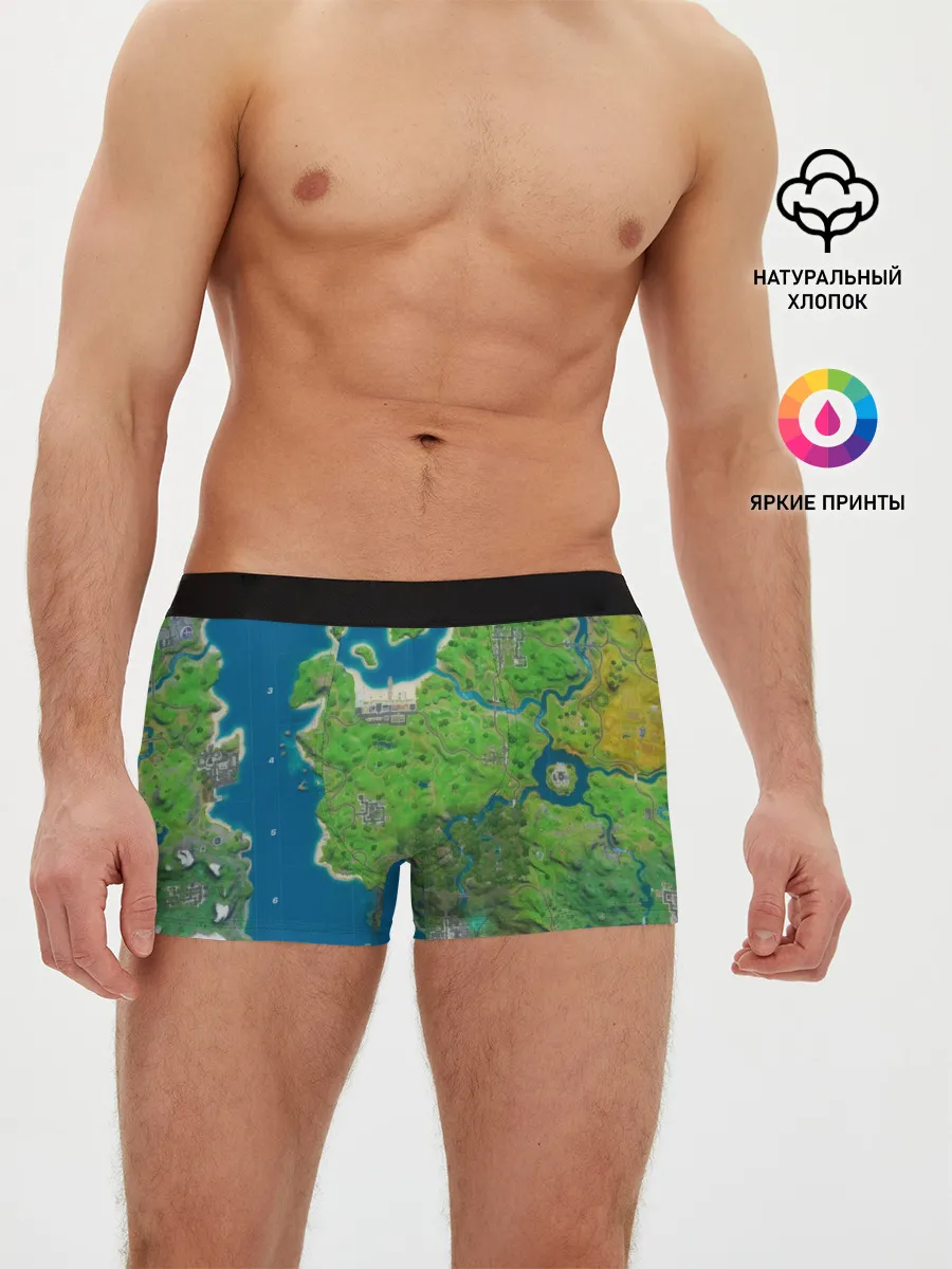 Мужские трусы боксеры / Fortnite карта