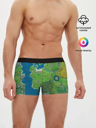 Мужские трусы боксеры / Fortnite карта