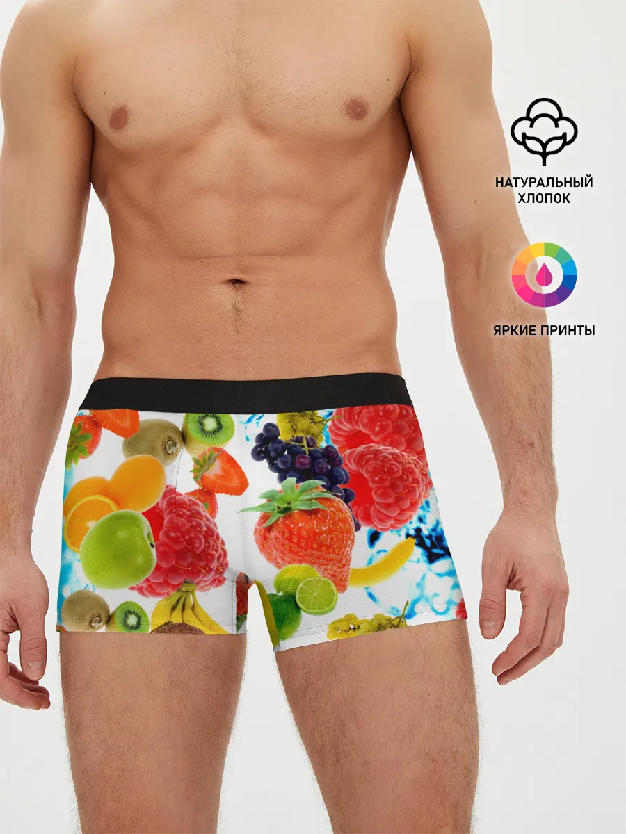 Мужские трусы боксеры / фрукты