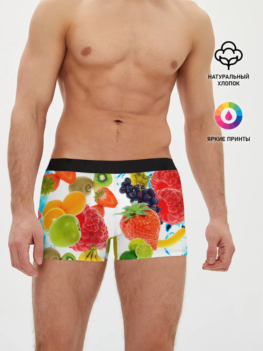 Мужские трусы боксеры / фрукты