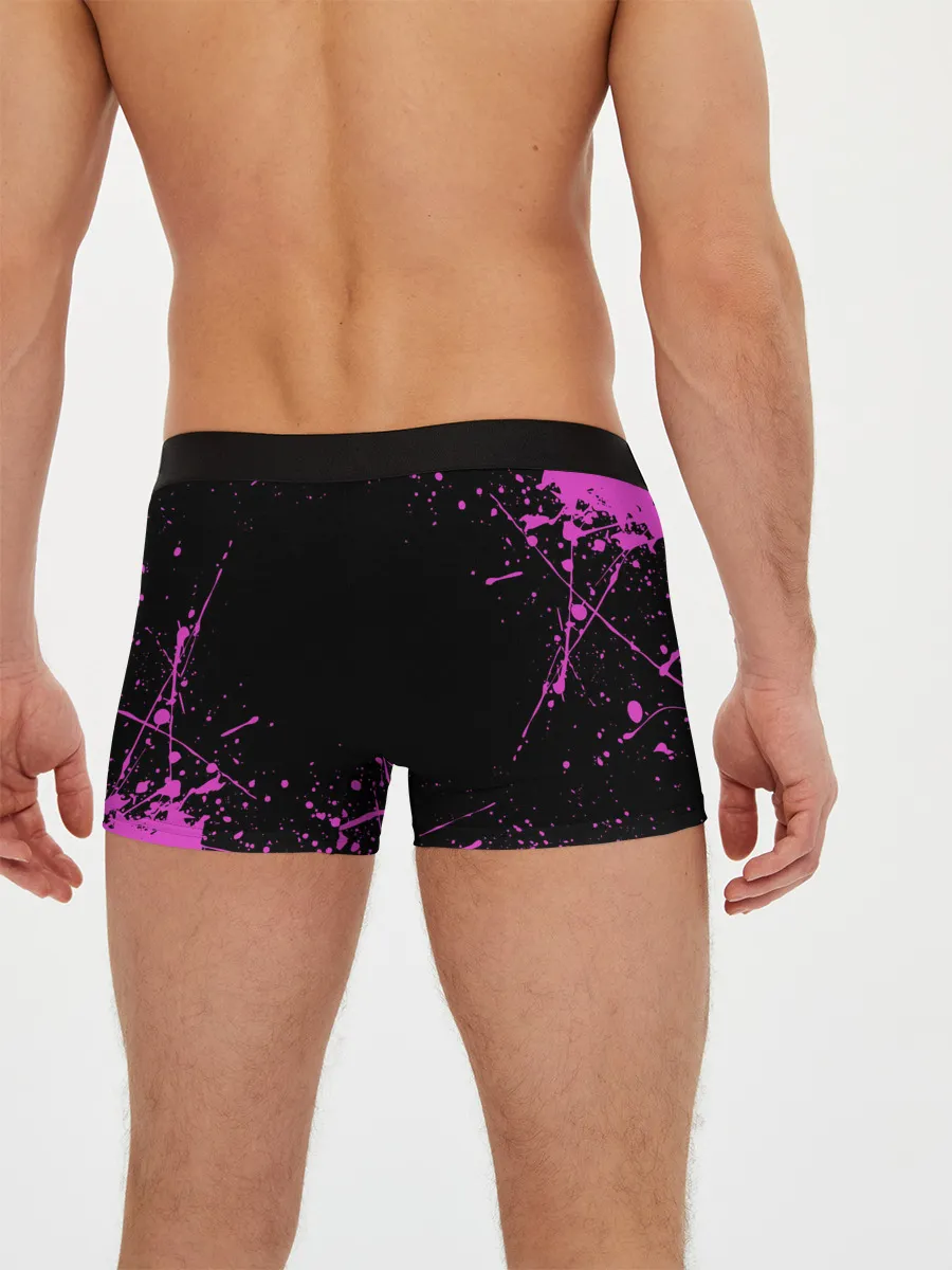 Мужские трусы боксеры / Кира джоджо фиолетовые брызги