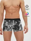 Мужские трусы боксеры / EPIC MAIN ANIME CHARACTERS 3D! monochome