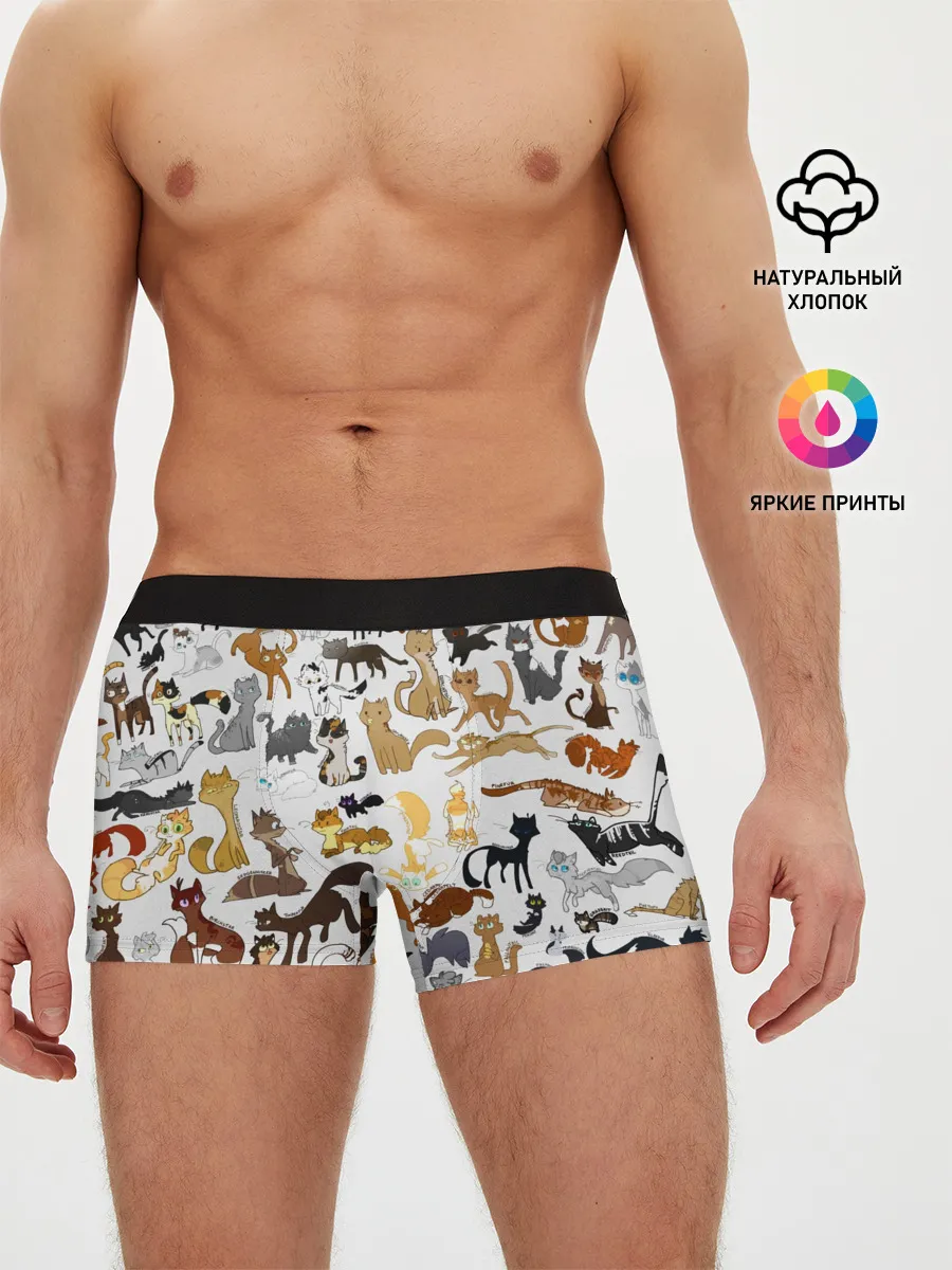 Мужские трусы боксеры / Котоколлаж 01