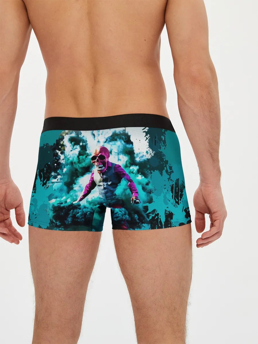 Мужские трусы боксеры / Череп в дыму