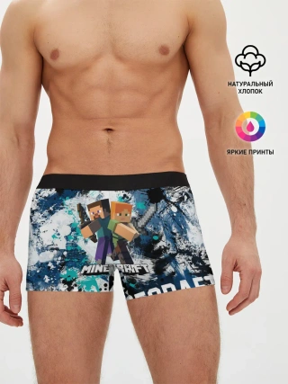 Мужские трусы боксеры / Minecraft / Майнкрафт