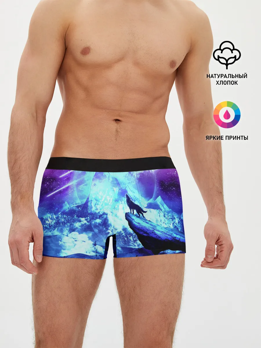Мужские трусы боксеры / Ночь Волк Луна