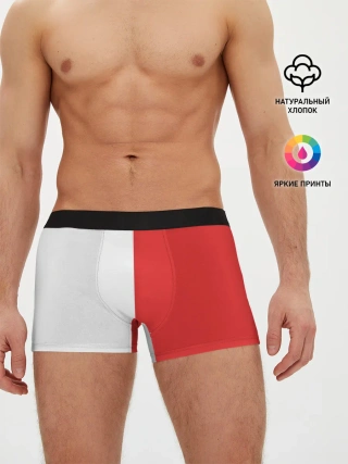 Мужские трусы боксеры / Красно-белая форма