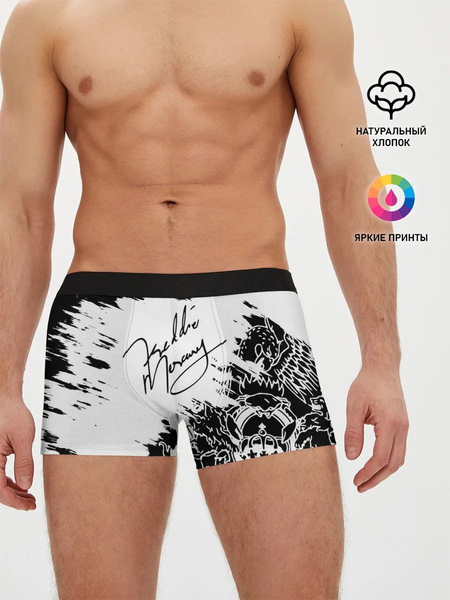 Мужские трусы боксеры / Автограф Фредди Меркьюри