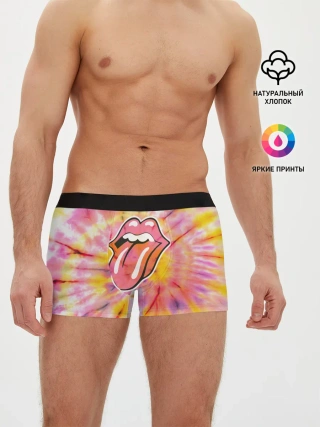 Мужские трусы боксеры / Rolling Stones tie-dye