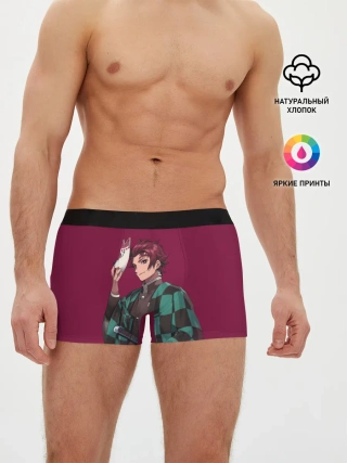 Мужские трусы боксеры / KIMETSU NO YAIBA с маской