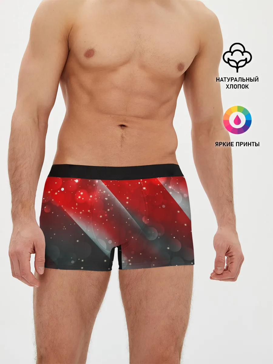 Мужские трусы боксеры / Red & Black