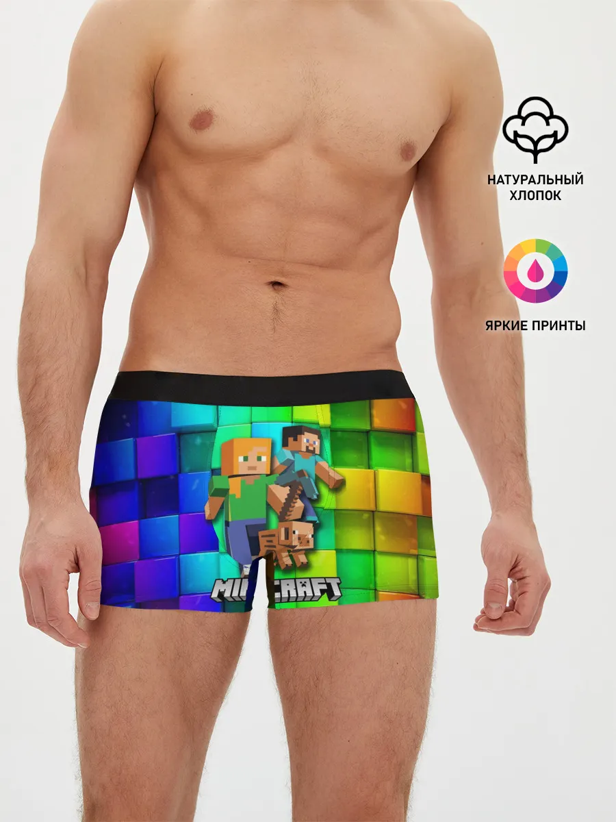 Мужские трусы боксеры / Minecraft / Майнкрафт