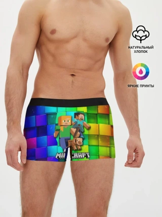 Мужские трусы боксеры / Minecraft / Майнкрафт
