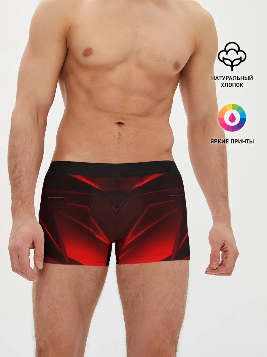 Мужские трусы боксеры / GEOMETRY STRIPES | КРАСНАЯ ГЕОМЕТРИЯ