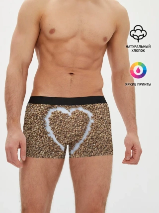 Мужские трусы боксеры / i love гречка