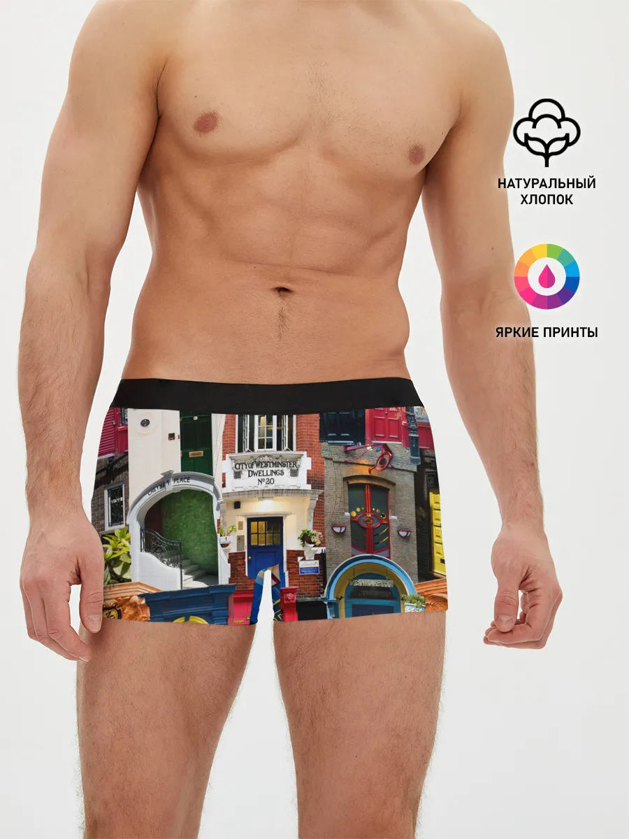 Мужские трусы боксеры / London doors цифровой коллаж