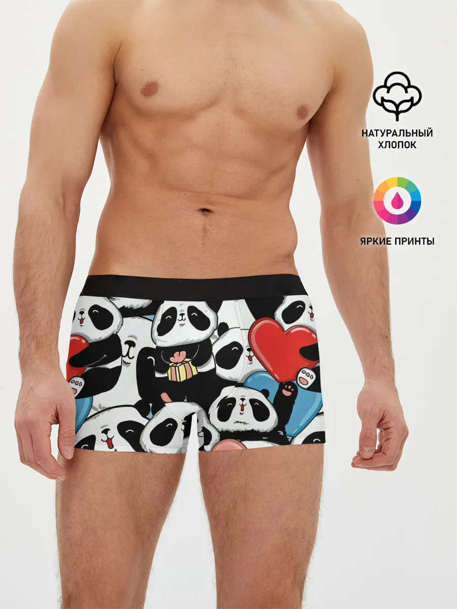 Мужские трусы боксеры / Панды.
