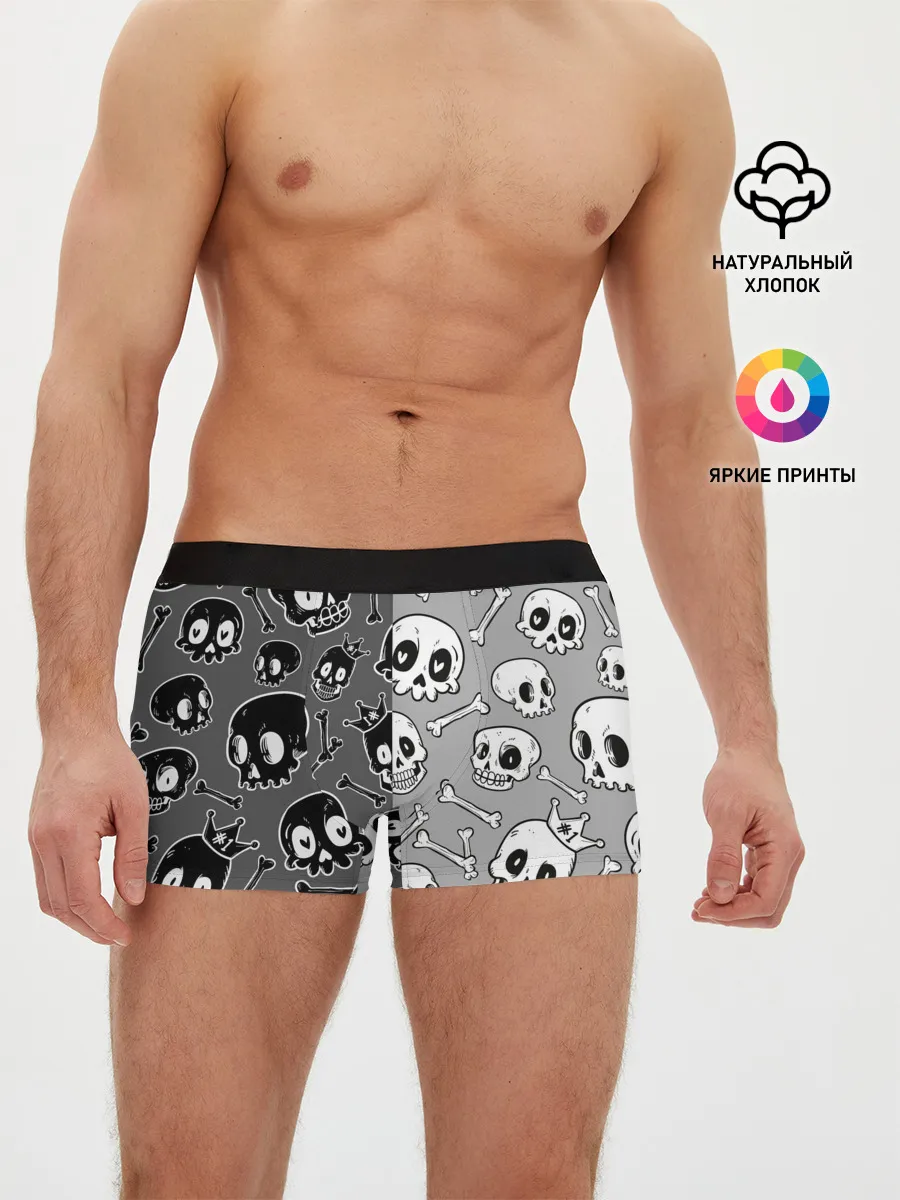 Мужские трусы боксеры / Черепа