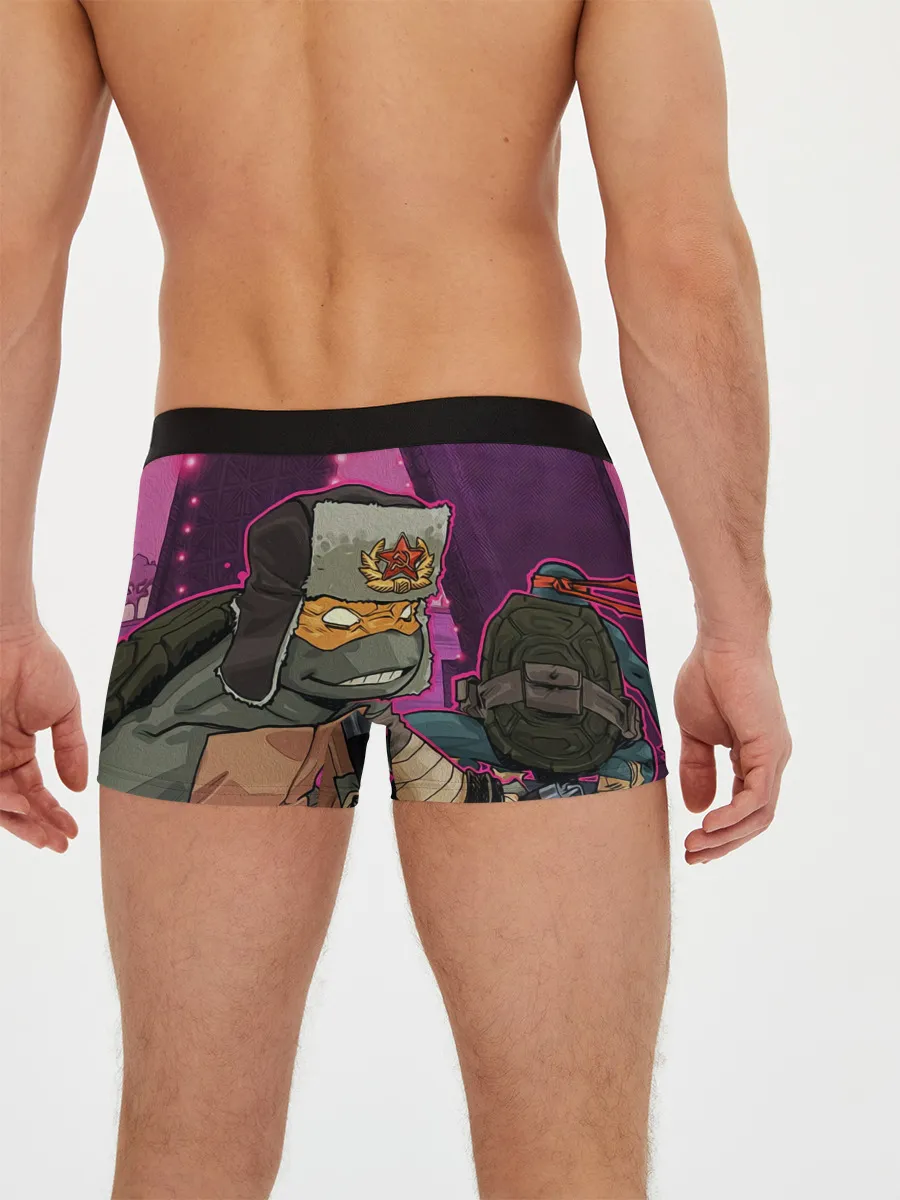 Мужские трусы боксеры / ЧЕРЕПАШКА В УШАНКЕ НИНДЗЯ