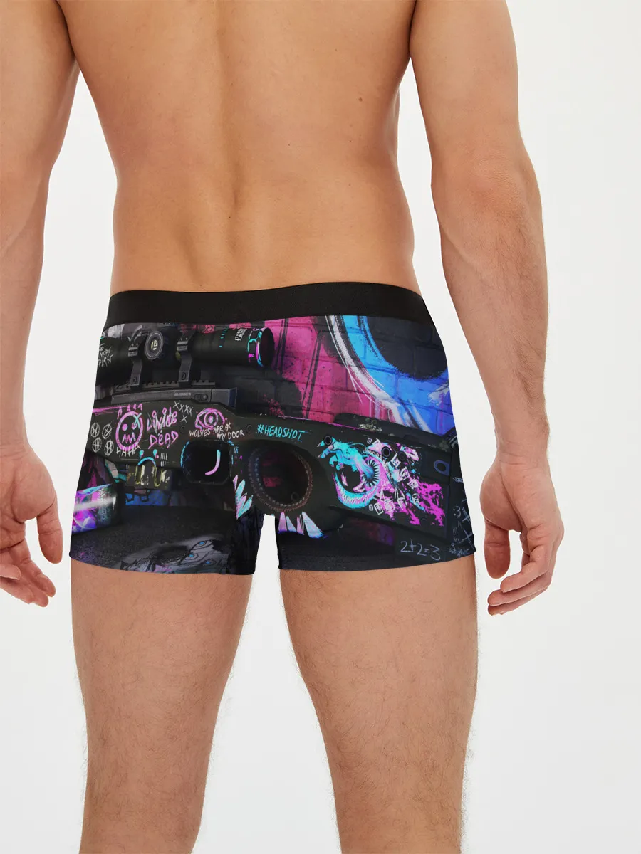 Мужские трусы боксеры / CS GO:НЕОНУАР