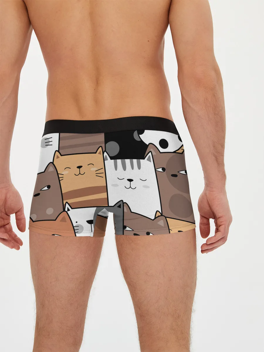 Мужские трусы боксеры / КОТЕЙКИ | ПАТТЕРН