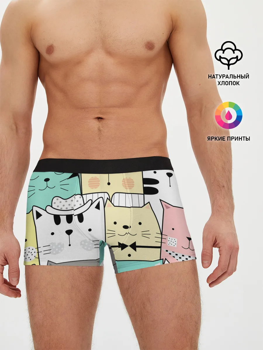 Мужские трусы боксеры / ДЕЛОВЫЕ КОТЕЙКИ | ЛЮБЛЮ КОТОВ
