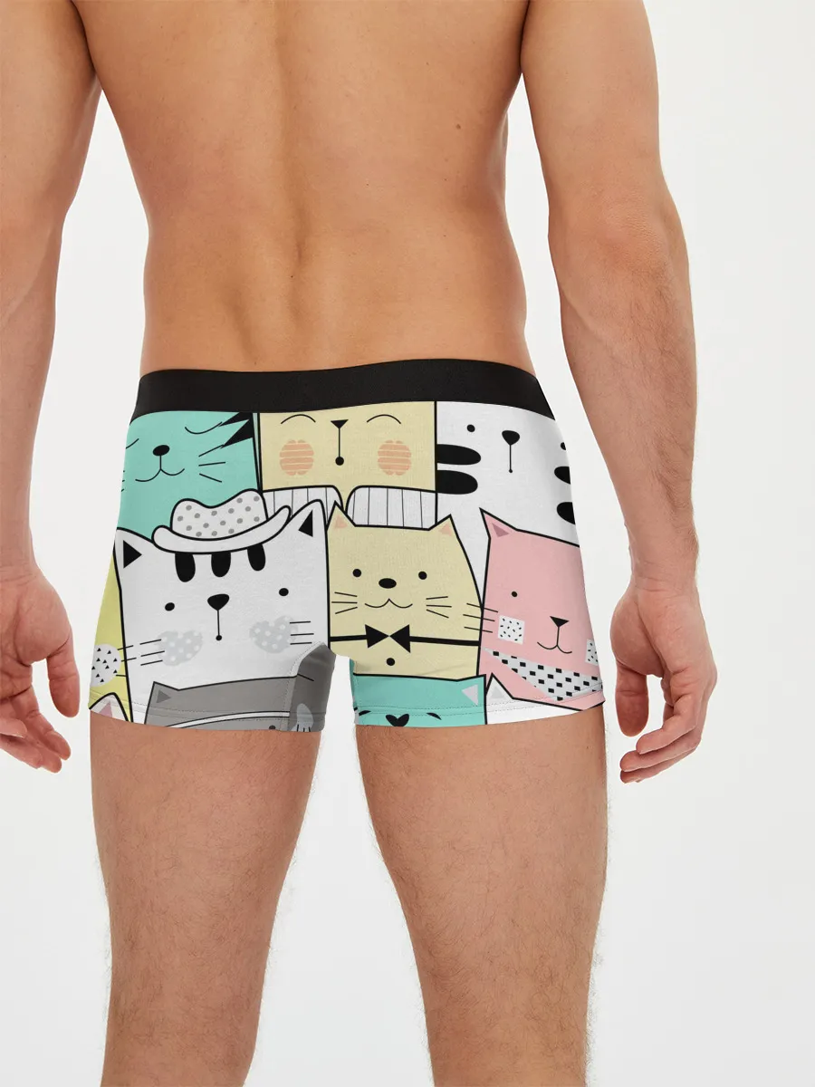 Мужские трусы боксеры / ДЕЛОВЫЕ КОТЕЙКИ | ЛЮБЛЮ КОТОВ