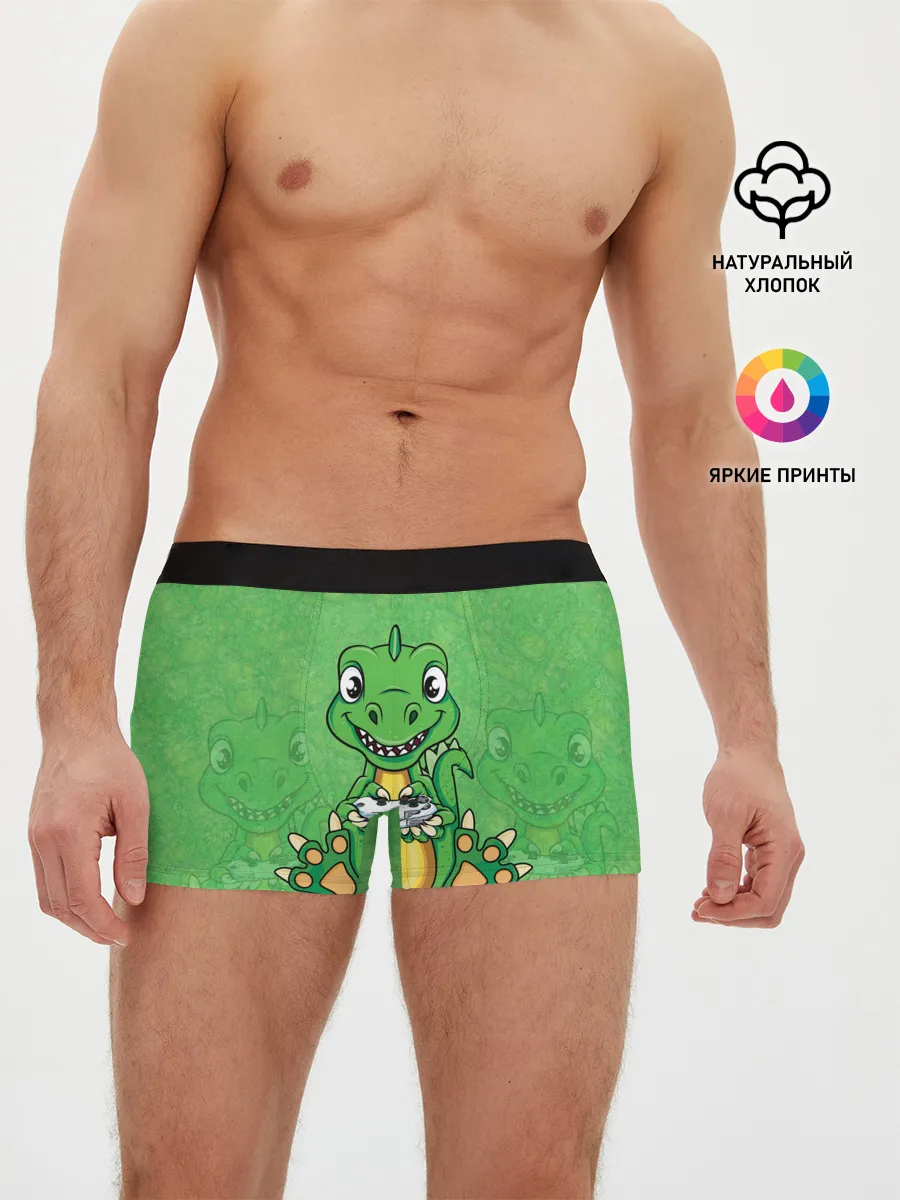 Мужские трусы боксеры / Дракоша-геймер