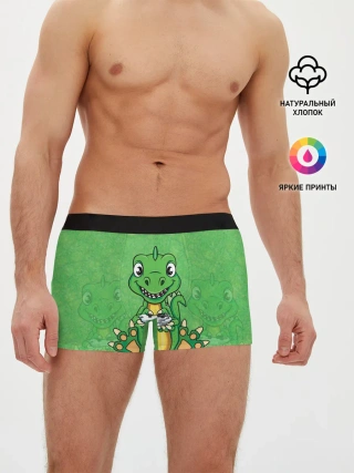 Мужские трусы боксеры / Дракоша-геймер