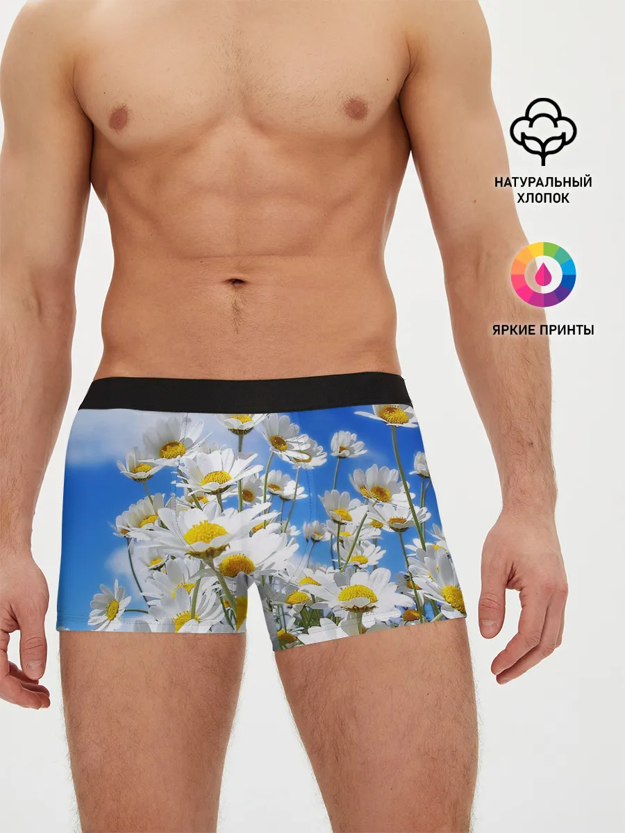 Мужские трусы боксеры / Ромашки
