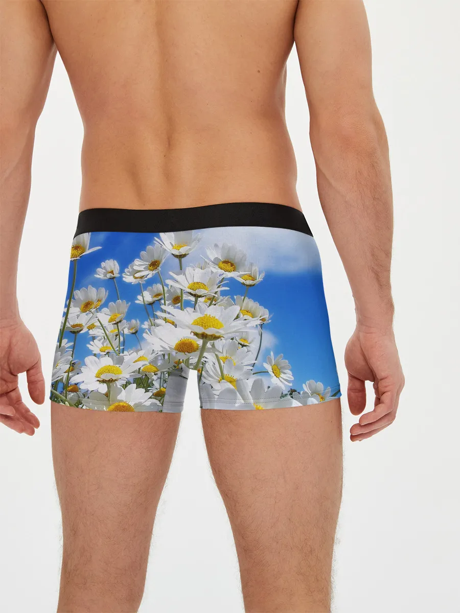 Мужские трусы боксеры / Ромашки