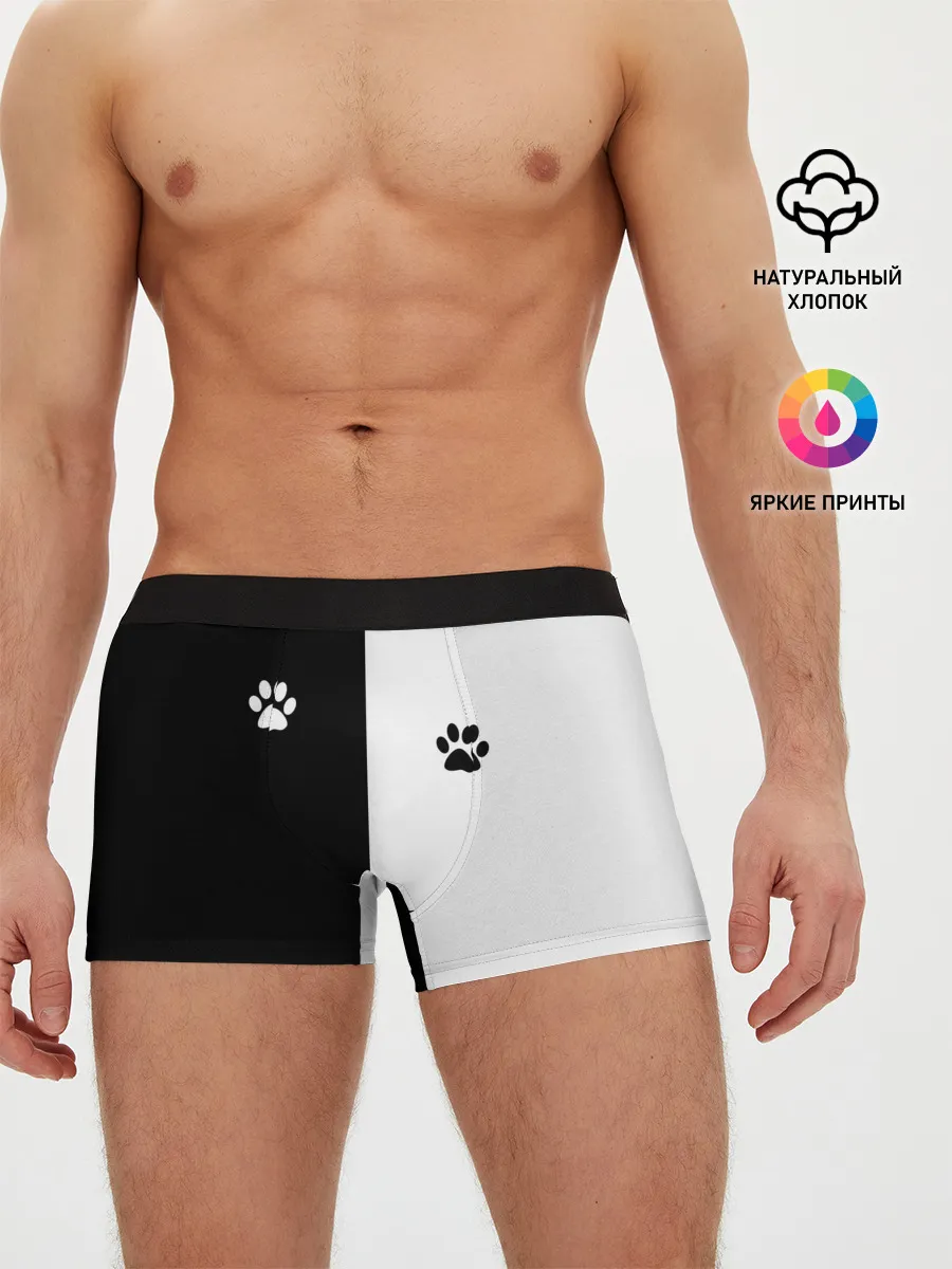 Мужские трусы боксеры / Кошачьи следы
