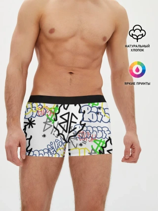 Мужские трусы боксеры / BILLIE EILISH GRAFFITI