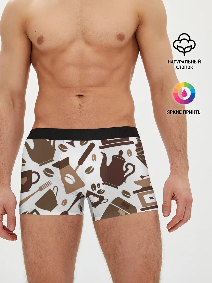 Мужские трусы боксеры / coffee